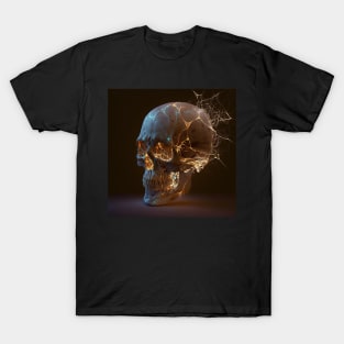 Light Fire Skull Art T-Shirt